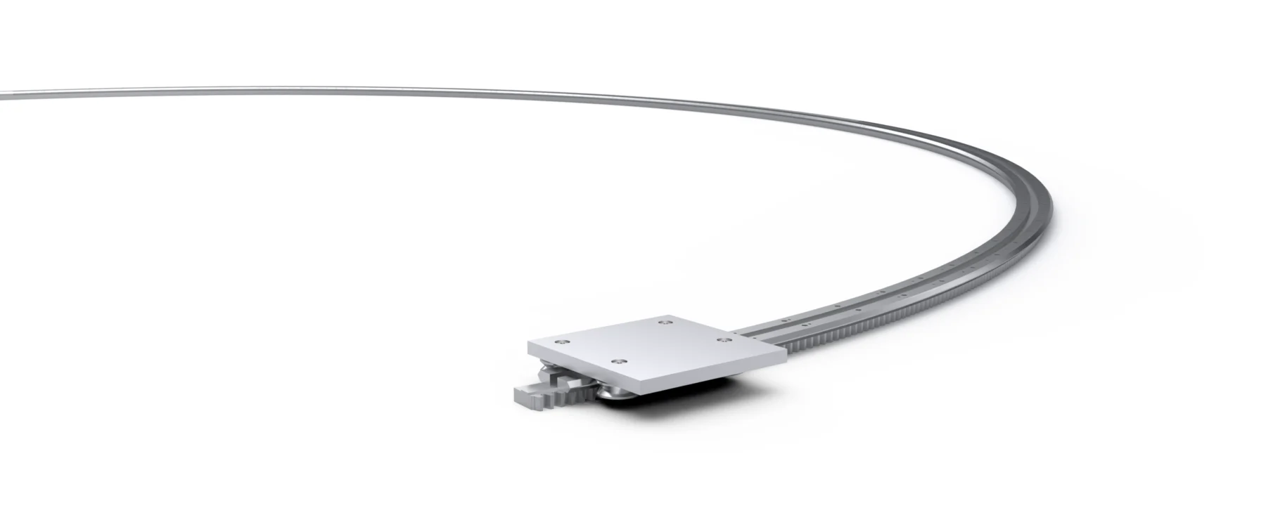 大径リングガイド＆セグメント＆トラックシステム リングとキャリッジの断面図