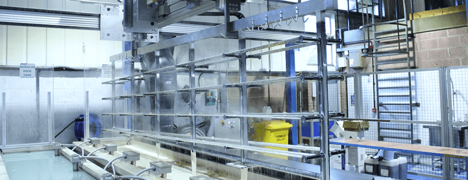 HepcoMotion - Low maintenance gantry system improves consistency and quality of a multi-station chemical finishing dipping plant