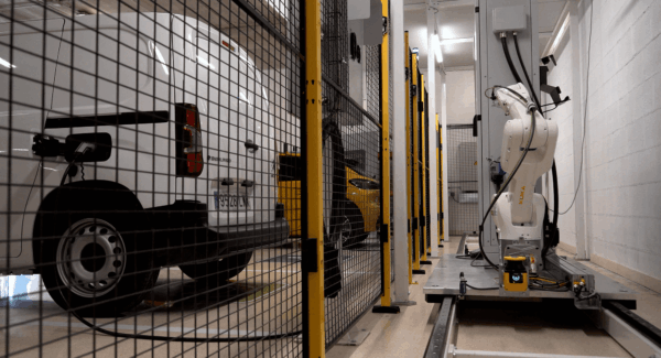 HepcoMotion - Low Maintenance, heavy-duty linear guide provides repeatability and precision for an autonomous EV fleet car charging station